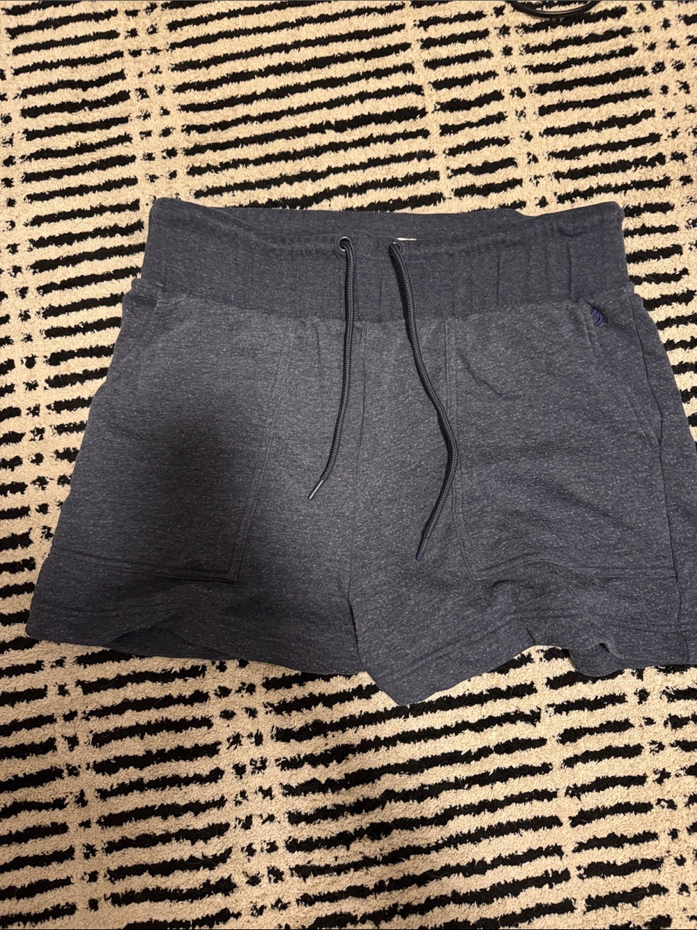 Lou & Grey Dark Heather Charcoal Drawstring Athletic Shorts